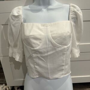 Bershka white blouse M